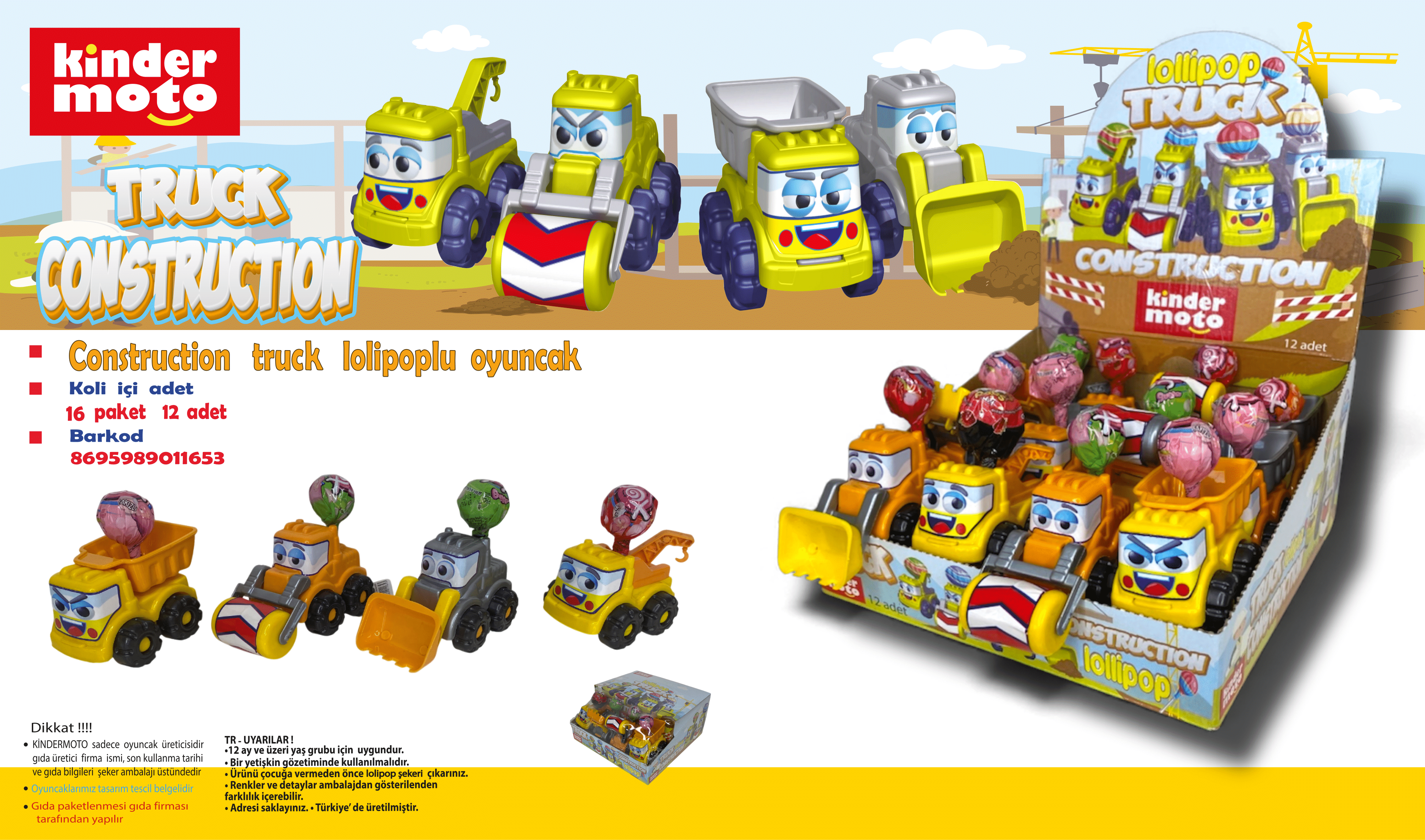 Kinder Moto Truck 16X12 adet